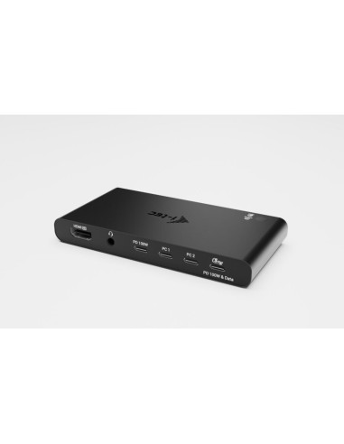 i-tec KVM Docking Station HDMI for 2 hosts, Power Delivery 2x 100W