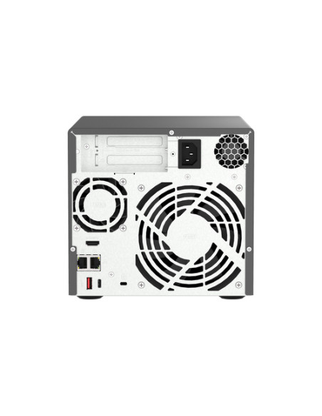 QNAP TVS-H474 NAS Tower Intel® Pentium® G7400 8 GB DDR4 0 TB QuTS hero Nero