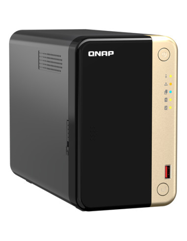 QNAP TS-264 NAS Tower Intel® Celeron® N5095 8 GB 0 TB QNAP QTS Nero, Oro