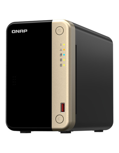 QNAP TS-264 NAS Tower Intel® Celeron® N5095 8 GB 0 TB QNAP QTS Nero, Oro