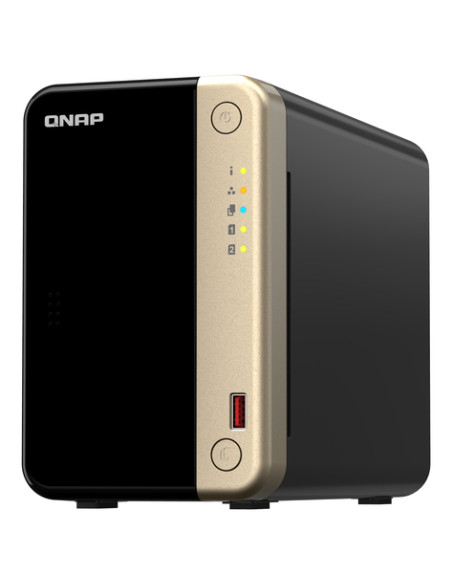 QNAP TS-264 NAS Tower Intel® Celeron® N5095 8 GB 0 TB QNAP QTS Nero, Oro