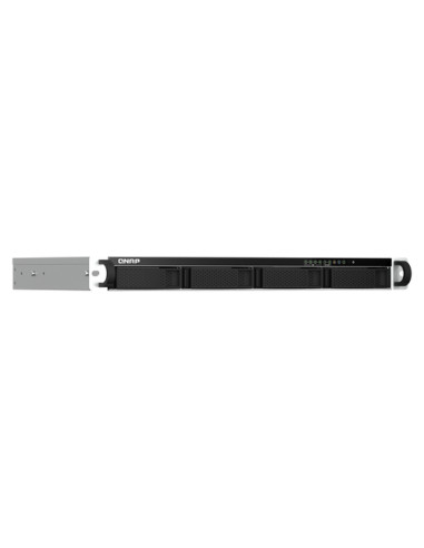 QNAP TS-464eU NAS Rack (1U) Intel® Celeron® N5095 8 GB DDR4 0 TB QNAP Turbo System Alluminio, Nero