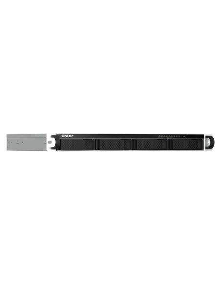 QNAP TS-464eU NAS Rack (1U) Intel® Celeron® N5095 8 GB DDR4 0 TB QNAP Turbo System Alluminio, Nero