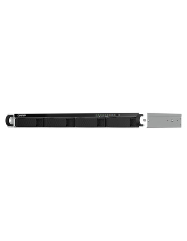 QNAP TS-464eU NAS Rack (1U) Intel® Celeron® N5095 8 GB DDR4 0 TB QNAP Turbo System Alluminio, Nero