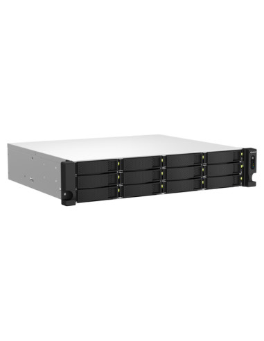 QNAP TS-1264U-RP NAS Armadio (2U) Intel® Celeron® 8 GB DDR4 0 TB QNAP QTS Alluminio, Nero
