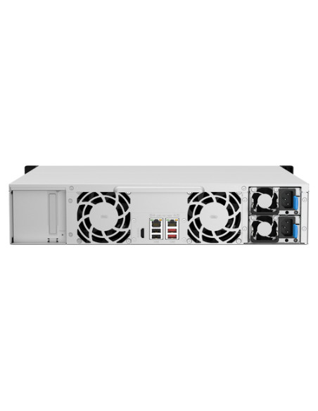 QNAP TS-1264U-RP NAS Armadio (2U) Intel® Celeron® 8 GB DDR4 0 TB QNAP QTS Alluminio, Nero