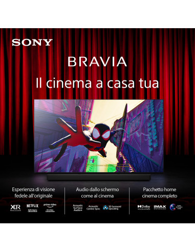 Sony BRAVIA 8 OLED 55 Pollici 4K HDR Google Smart TV (2024) | Gaming Menu per PlayStation 5, IMAX Enhanced, Dolby Vision Atmos, 