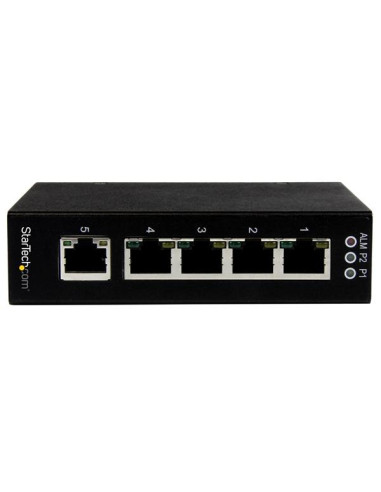 StarTech.com Switch di rete Commutatore Industriale Gigabit Ethernet a 5 porte non gestito - Guide DIN / Montabile a parete
