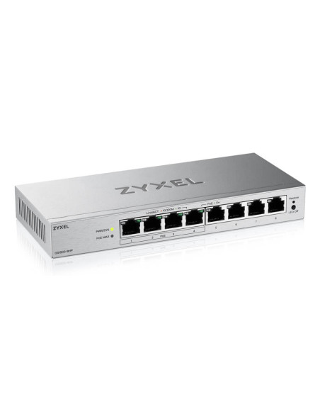 Zyxel GS1200-8HPV3 Gestito L2 Gigabit Ethernet (10/100/1000) Supporto Power over Ethernet (PoE) Desktop Grigio