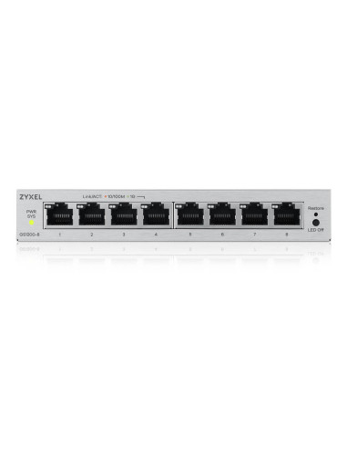 Zyxel GS1200-8V3 Gestito L2 Gigabit Ethernet (10/100/1000) Desktop Grigio