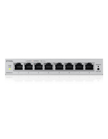 Zyxel GS1200-8V3 Gestito L2 Gigabit Ethernet (10/100/1000) Desktop Grigio
