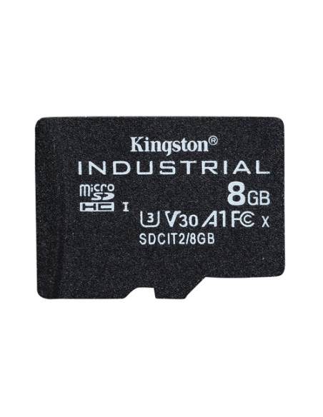Kingston Technology Scheda microSDHC Industriale 8GB C10 A1 pSLC + Adattatore SD
