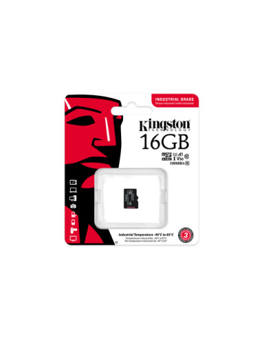 Kingston Technology Scheda microSDHC Industriale 16GB C10 A1 pSLC Confezione Singola senza Adattatore