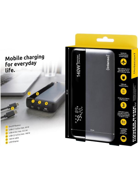 POWER BANK XS25000 MAH GREY-BLACK