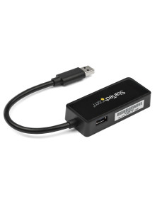 StarTech.com Adattatore USB 3.0 a Ethernet Gigabit (RJ45) - Scheda di rete NIC esterna con porta USB integrata - Nero 2