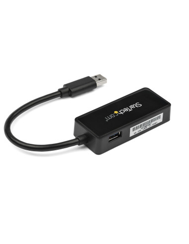 StarTech.com Adattatore USB 3.0 a Ethernet Gigabit (RJ45) - Scheda di rete NIC esterna con porta USB integrata - Nero