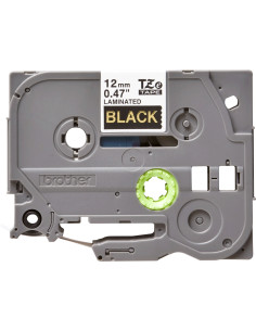 Brother TZE-334 nastro per etichettatrice Oro su nero 2