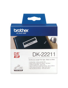 Brother DK-22211 nastro per etichettatrice Nero su bianco 2