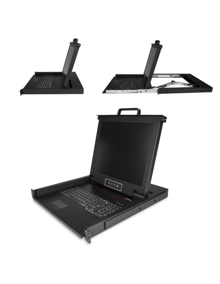StarTech.com Console KVM per Armadio Rack - Monitor LCD 17" - KVM Switch VGA a 1 porta - Montabile a Rack - Cassetto KVM univers
