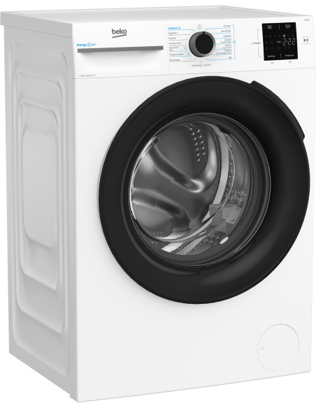 Beko b100 MWBM8147EB: Lavatrice 8kg, classe A-10%, 1400giri, linea estetica NX, motore inverter, Display Touch, colore Bianco, o