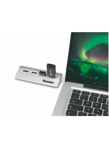 HUB USB 2.0 4 PORTE ALLUMINIO