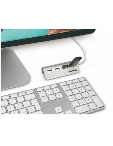 HUB USB 2.0 4 PORTE ALLUMINIO