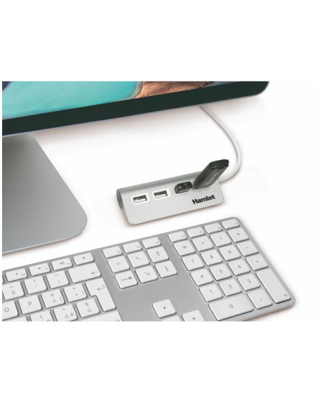HUB USB 2.0 4 PORTE ALLUMINIO