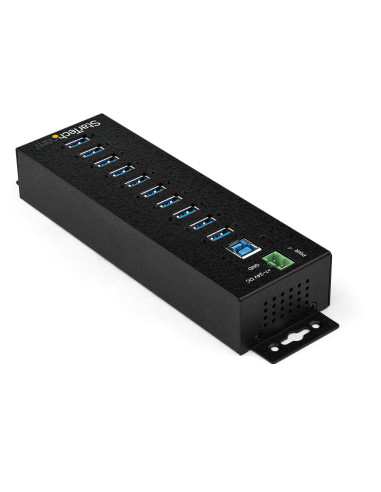 StarTech.com Hub USB 3.0 industriale a 10 porte con adattatore di alimentazione - Protezione contro le sovratensioni - Hub di tr