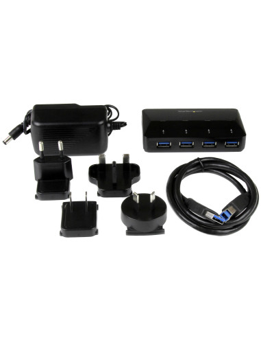 StarTech.com Hub USB 3.0 a 4 Porte con Porta di Ricarica Dedicata - 1 Porta x 2,4 Amp