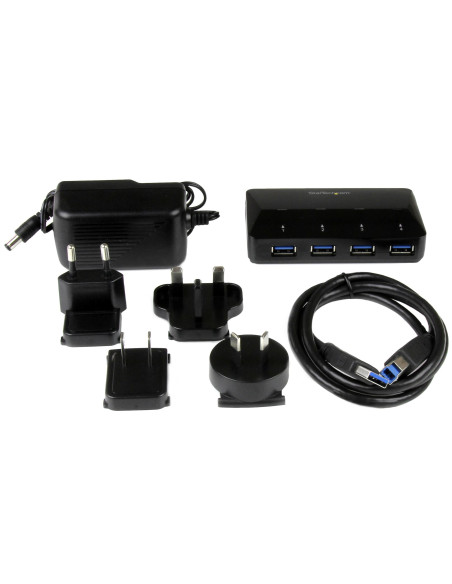 StarTech.com Hub USB 3.0 a 4 Porte con Porta di Ricarica Dedicata - 1 Porta x 2,4 Amp