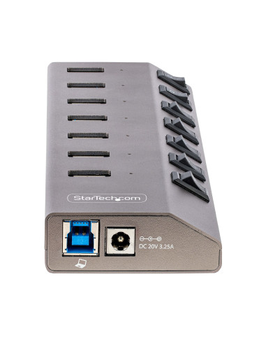 StarTech.com Hub USB-C Autoalimentato a 7 Porte con Interruttori Individuali - Multipresa USB 3.0 5Gbps per Notebook e PC Deskto