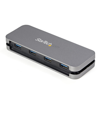StarTech.com HB30AM4AB hub di interfaccia USB 3.2 Gen 1 (3.1 Gen 1) Type-A 5000 Mbit/s Nero, Grigio