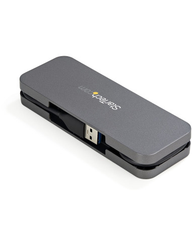 StarTech.com HB30AM4AB hub di interfaccia USB 3.2 Gen 1 (3.1 Gen 1) Type-A 5000 Mbit/s Nero, Grigio