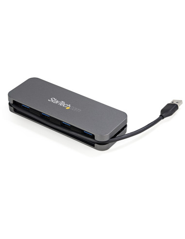 StarTech.com HB30AM4AB hub di interfaccia USB 3.2 Gen 1 (3.1 Gen 1) Type-A 5000 Mbit/s Nero, Grigio