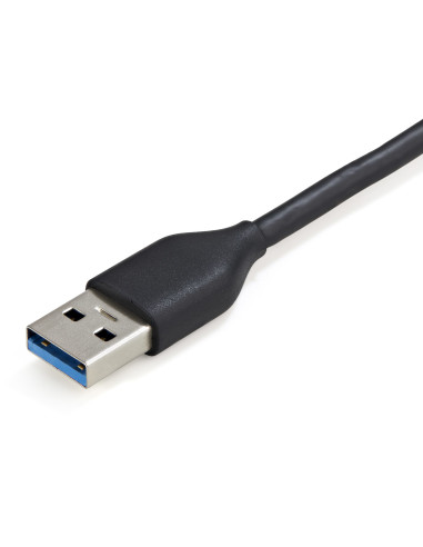StarTech.com HB30AM4AB hub di interfaccia USB 3.2 Gen 1 (3.1 Gen 1) Type-A 5000 Mbit/s Nero, Grigio