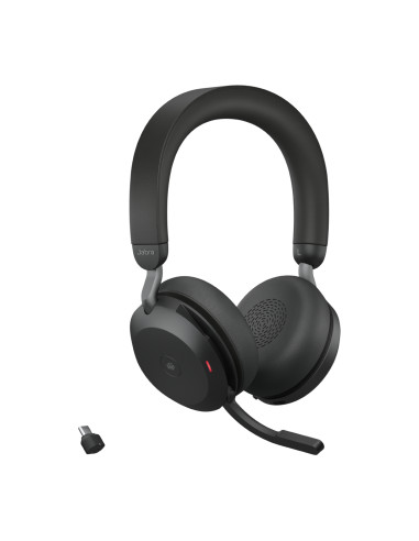 Jabra Evolve2 75 Auricolare Con cavo e senza cavo A Padiglione Musica e Chiamate USB tipo-C Bluetooth Base di ricarica Nero