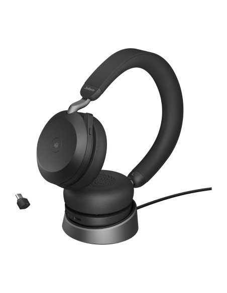 Jabra Evolve2 75 Auricolare Con cavo e senza cavo A Padiglione Musica e Chiamate USB tipo-C Bluetooth Base di ricarica Nero