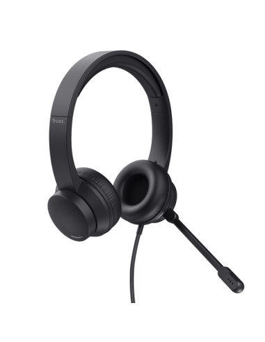 Trust HS-150 Auricolare Cablato A Padiglione Ufficio Nero