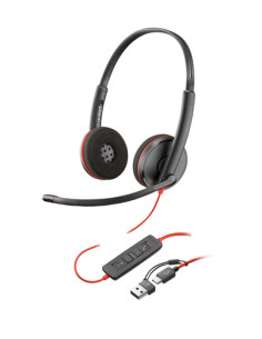 HP Poly Cuffie Poly Blackwire 3220 stereo USB-C nere + adattatore USB-C/A (sfuse) 2