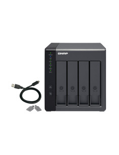 QNAP TR-004 contenitore di unità di archiviazione Box esterno HDD/SSD Nero 2.5/3.5" 2