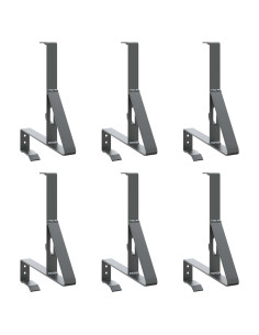 Supporto per guardia della neve 6 pcs Antracite Acciaio 2