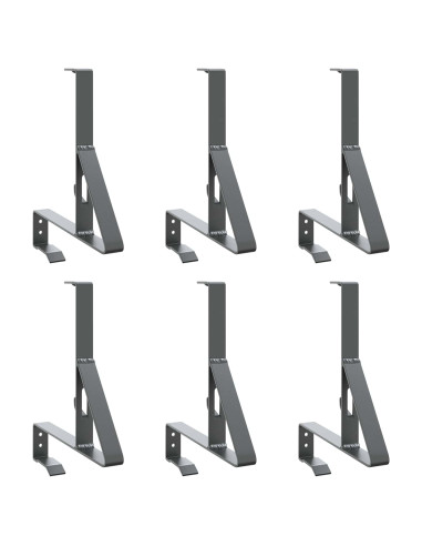 Supporto per guardia della neve 6 pcs Antracite Acciaio