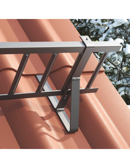 Supporto per guardia della neve 12 pcs Antracite Acciaio