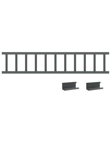 Guardia per neve sul tetto Antracite 100 x 2,5 x 20 cm Acciaio