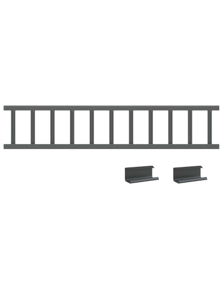 Guardia per neve sul tetto Antracite 100 x 2,5 x 20 cm Acciaio