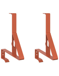 Supporto per guardia della neve 2 pcs Rosso 29,5 x 3 x 34,5 cm 2
