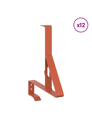 Supporto per guardia della neve 12 pcs Rosso 29,5 x 3 x 34,5 cm