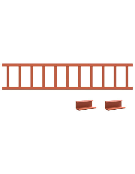 Guardia per neve sul tetto Rosso 100 x 2,5 x 20 cm Acciaio