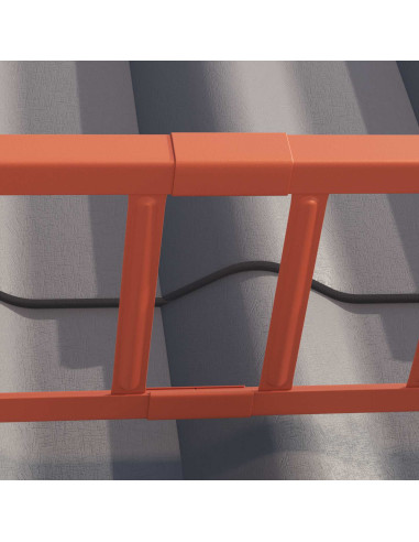 Guardia per neve sul tetto Rosso 100 x 2,5 x 20 cm Acciaio