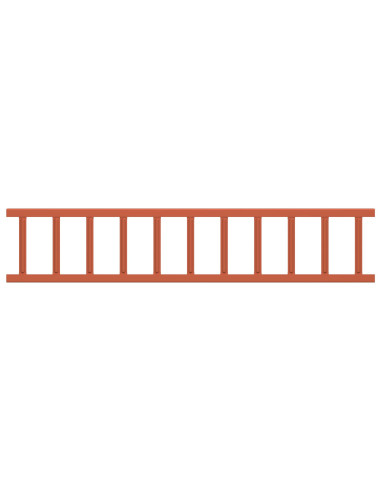 Guardia per neve sul tetto Rosso 100 x 2,5 x 20 cm Acciaio